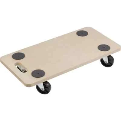 CARRELLO TRASPORTO MOBILI CON RUOTE BASE DI LEGNO PIATTA PORTATA 200KG 49x29cm - Immagine 1 di 2