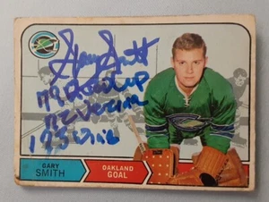 ☆SIGNED GARY SMITH (RC)☆ 1968-69 OPC #176 ☆3 INSCRIPTIONS☆ VG - Picture 1 of 4
