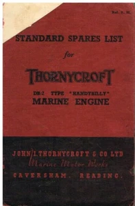 THORNYCROFT DB/2 HANDYBILLY MARINE ENGINE ORIGINAL FACTORY PARTS KATALOG - Bild 1 von 1