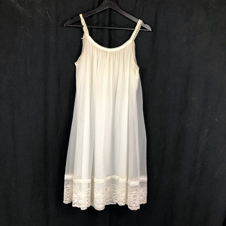 1900 French Ladies Hand Sewn Lace & Silk Nightgown Undergarment - Image 1 of 4