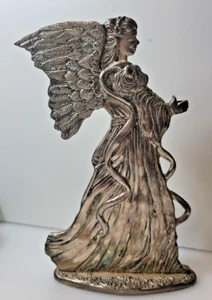 Vintage Gorham Silver Plate Angel Figurine Stick Incense Holder 8'' - Picture 1 of 4