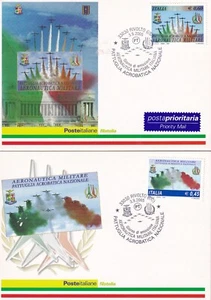 PATTUGLIA ACROBATICA NAZIONALE 2 CARTOLINE FILATELICHE 2005 - MAXIMUM CARDS - Bild 1 von 1