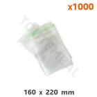 Sachet Plastique Recyclé À Fermeture Zip 160X220 Mm (Colis De 1000) (Par 1000)