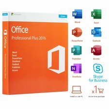 Office Professional Plus 2016 Retail DVD For Windows 1 PC License Product Key