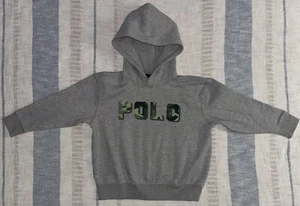 Polo Ralph Lauren Girls Gray Camo Oversize Sweatshirts Pullover Hoodie Size 6 - Picture 1 of 3