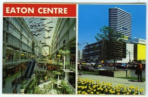 Postal de 1980 Eaton Centre Toronto enviada a Greenway Littleworth Stafford 1989 - Imagen 1 de 2