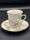 Antique Cup & Saucer High Relief Unmarked