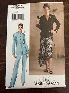 Vogue V8047 patrón de costura sin cortar, chaqueta pequeña, falda y pantalones para faldas, talla 8-12 - Imagen 1 de 2
