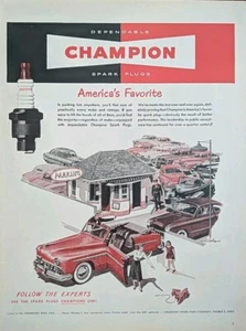 1955 Champion Spark Plug Print Ad. America's Favorite. - Picture 1 of 1