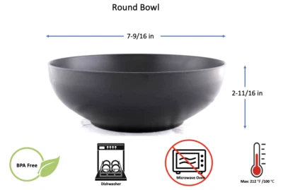 Cuencos redondos de melamina Corea Bibimbap Ramen Pho fideos sopa arroz tazón 43 o 62 oz Foto 1 de 4