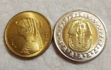 2 COINS  FROM Egypt 2010 King Tut &  QUEEN  CLEOPATRA 2012 UNC