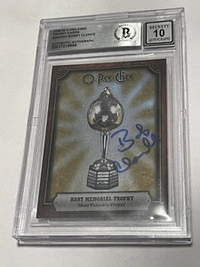 Bobby Clarke Signed Hart Memorial Trophy Card IP Slabbed Beckett BAS Flyers a - Picture 1 of 3