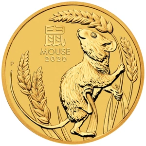 1/10 oz 15$ Australien Goldmünze Lunar III - Jahr der Maus 2020 BU - Bild 1 von 3