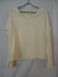 J. Jill hellgelber Pullover mit Kragen Gr. M gerollte Ärmel und Taille - Bild 1 von 4
