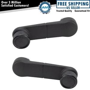 Front Window Crank Handle Black Metal Upgrade LH RH Pair for Ford Truck - Picture 1 of 5
