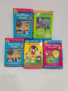 School Zone Peg Puzzles, Story Karten 3 Jahre + (Menge 5). Puzzle. pädagogisch  - Bild 1 von 7