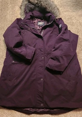 Abrigo Parka de Invierno Impermeable Lands End Expedition Blackberry Para Mujer 1X  Foto 1 de 4