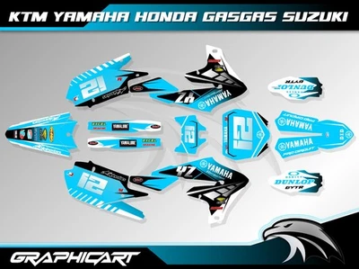 YAMAHA YZ 250F 450F 2010-2013 KIT GRÁFICO CALCOMANÍAS 250 450 F DECO YZ250F YZ450F Foto 1 de 4