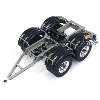 Metal 1/14 2Axles Dolly Fifth Wheel Trailer for RC Dumper Truck Tractor Lorry - Image 1 of 4
