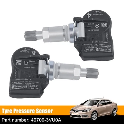 2PC Pre-Coded Tpms Tire Pressure Sensor Fits Nissan Qashqai Juke X-Trail Koleos - Image 1 of 4