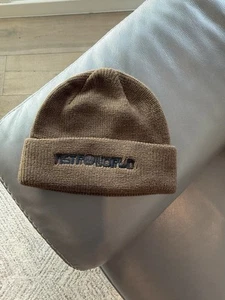BRAND NEW Travis Scott Astroworld Embroidered Brown Knit Beanie Hat - Picture 1 of 1