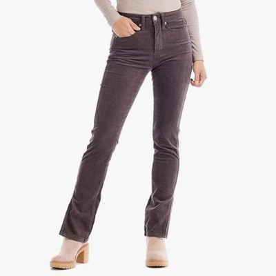 Mudpie size XS brown Felix corduroy jeans side slit hem classic cut zipper close - Image 1 of 4