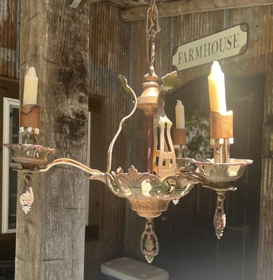 Art Nouveau Chandelier Architectural Salvage  - Image 1 of 4