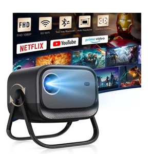 Electric Focus&360°Adjustable Stand-1080P Phone Projector with WiFi and Two-w... - Picture 1 of 8