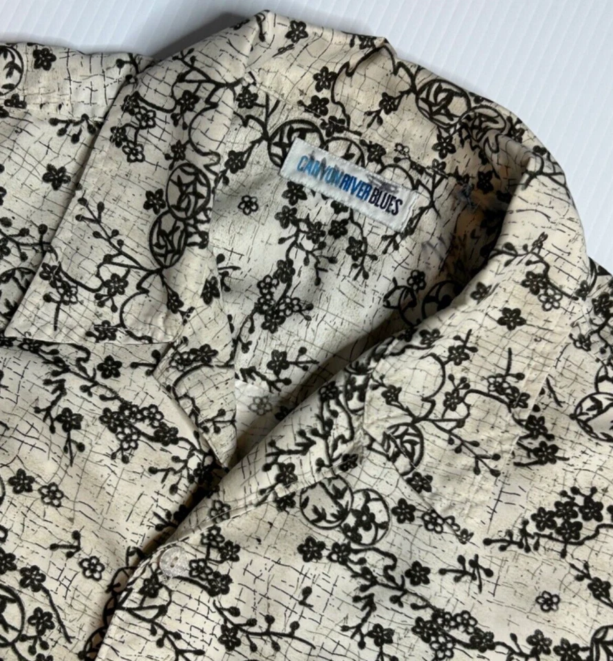 Рубашка на пуговицах мужская Canyon River синяя с коротким рукавом размер большие ветви - Изображение 1 из 4