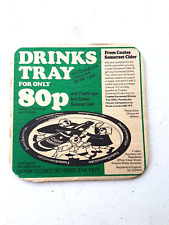 Vintage COATES - SOMERSET CIDER - Drinks Tray 80p  Cat No'28  Beer mat / Coaster