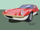 16x12 Inch Limited Edition Print Lotus Europa Digital Painting Andy Currie-Scarr