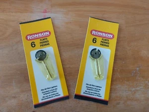 2 Pack! Genuine Ronson Replacement Flint Dispensers 12 Flints in All Zippo Man. - Picture 1 of 3