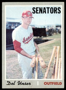 1970 Topps Del Unser . Washington Senators #336