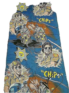 SACCO A PELO CHIPS CHIPS ORIGINALE ANNI 70 TV SHOW CON PONCH & JON OTTIMO poliziotti - Foto 1 di 12