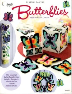 THE NEEDLECRAFT SHOP KUNSTSTOFF LEINWAND SCHMETTERLINGE 8 DESIGNS - Bild 1 von 2