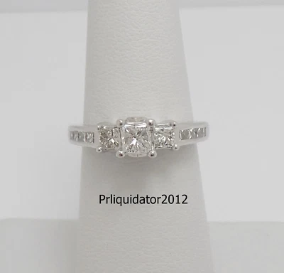 1CT Natural Diamond Engagement Anniversary Wedding Bridal Ring 14K White Gold - Image 1 of 4