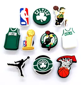 BOSTON CELTICS ZAPATOS DIJES (10 piezas) baloncesto genial regalo accesorios conjunto lote - Imagen 1 de 5