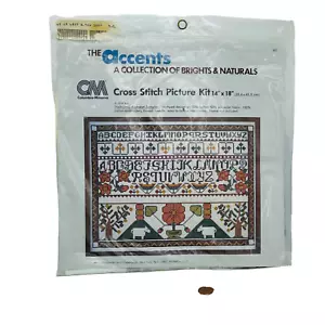 De colección Columbia Minerva Punto de Cruz Alfabeto Sampler 14" x 18" MCM Brillos Kit - Imagen 1 de 6
