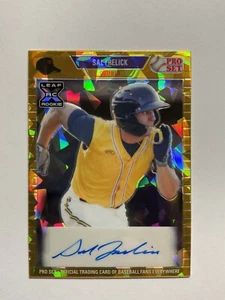 2/3* 2021 Leaf Pro Set Sal Frelick Gold Cracked Ice XRC Auto Brewers PA-SF1 - Picture 1 of 2