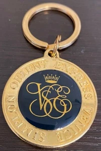 Venice Simplon Orient Express 22K Gold Plated Keyring - Picture 1 of 2
