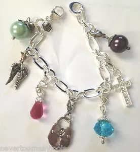 ❤️ORIGAMI OWL Bracelet ~ SILVER DANGLE ~ 5 RETIRED PIECES ~ 7" LONG ON SALE!!❤️ - Picture 1 of 5