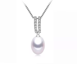 Freshwater Pearl Necklace Pendant Sterling Silver Pendants Women Jewelry 1Pc - Picture 1 of 17