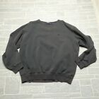 VINTAGE Polo Ralph Lauren Sweatshirt Adult XL Faded Black Crew Neck Long Sleeve