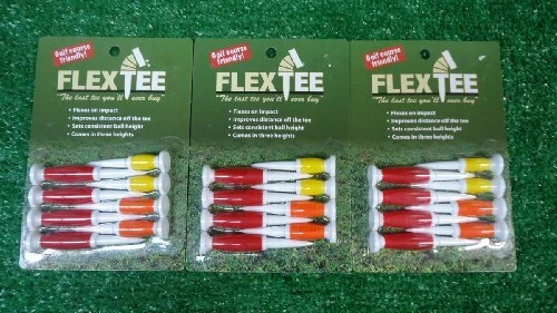 Flex Tees Golf Tees, 3-Pack Special, 24-tees, Red, Yellow, Org. NEW - Image 1 of 1