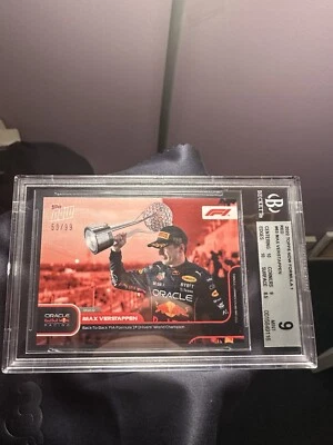 MAX VERSTAPPEN 2022 Topps Now #63 Red /99 F1 Champion 2022 Season BGS 9 MINT - Image 1 of 4