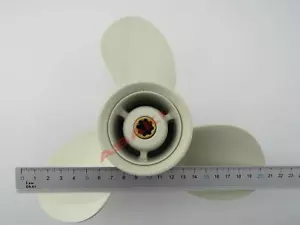 Hélice fueraborda para Yamaha 15/20 HP hélice 63V-45941-10-EL 3X9 1/4X12 8 estrías - Imagen 1 de 5
