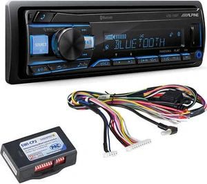 Alpine UTE-73BT Mech-less Bluetooth Receiver w/ SWI-CP2 Steering Wheel Interface - Picture 1 of 7