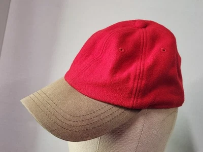 Vintage L.L. Bean шерсти смесь бейсбольная кепка унисекс регулируемый красный/коричневый  - Изображение 1 из 4