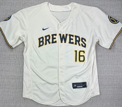 Camiseta de béisbol Milwaukee Brewers para hombre XL blanca MLB colección auténtica Foto 1 de 4