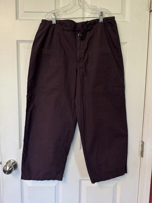 Patagonia Women's Capri Pants Rhythm Medium Plum Hiking Tech Crop Drawstring - Image 1 of 4